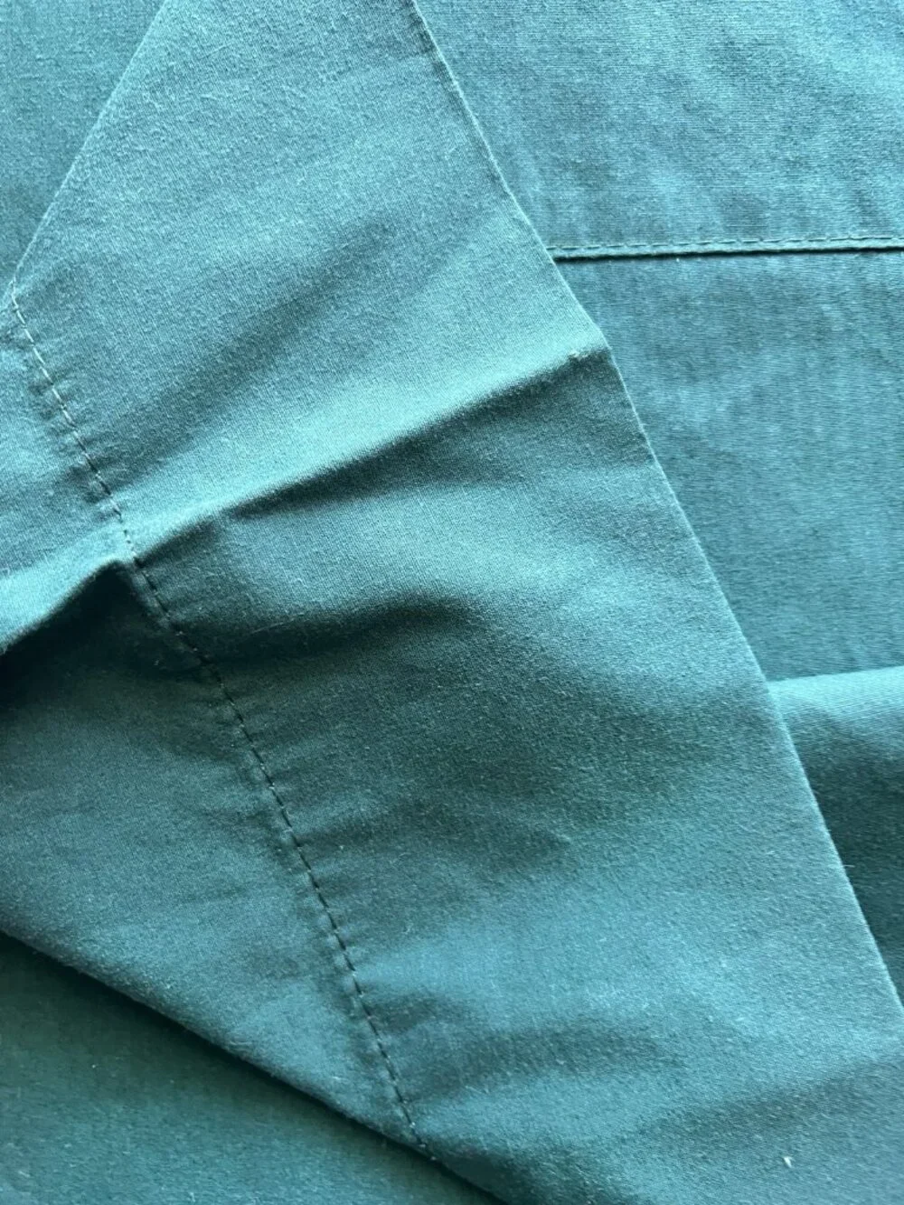 SPRINGS Pillowcases Standard Pair Deep Green 50% Cotton-Polyester Made in USA